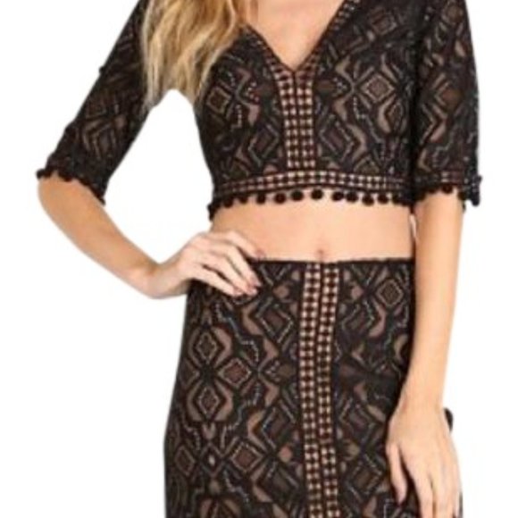 For Love & Lemons Florence Crop Top and Skirt - Picture 6 of 7